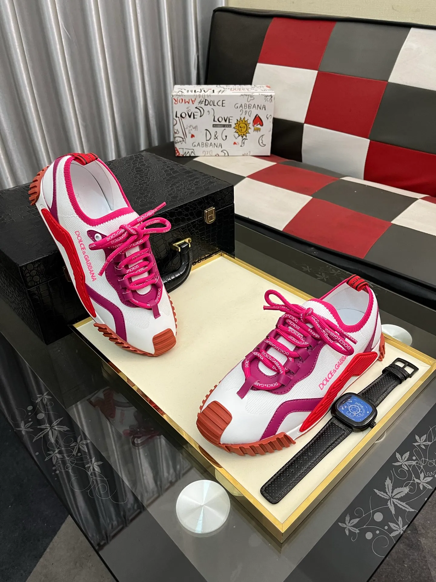 Men's Men's Shoes💰420⌚️⌚️Dolce&Gabbana••DG✔️Men's Sports•Casual Shoes. Original goods from top counters. Original imported cowhide, multi-material splicing design ➕Imported cowhide lining, cowhide feet ➕Original TPR elastic outsole. Size: 35-46